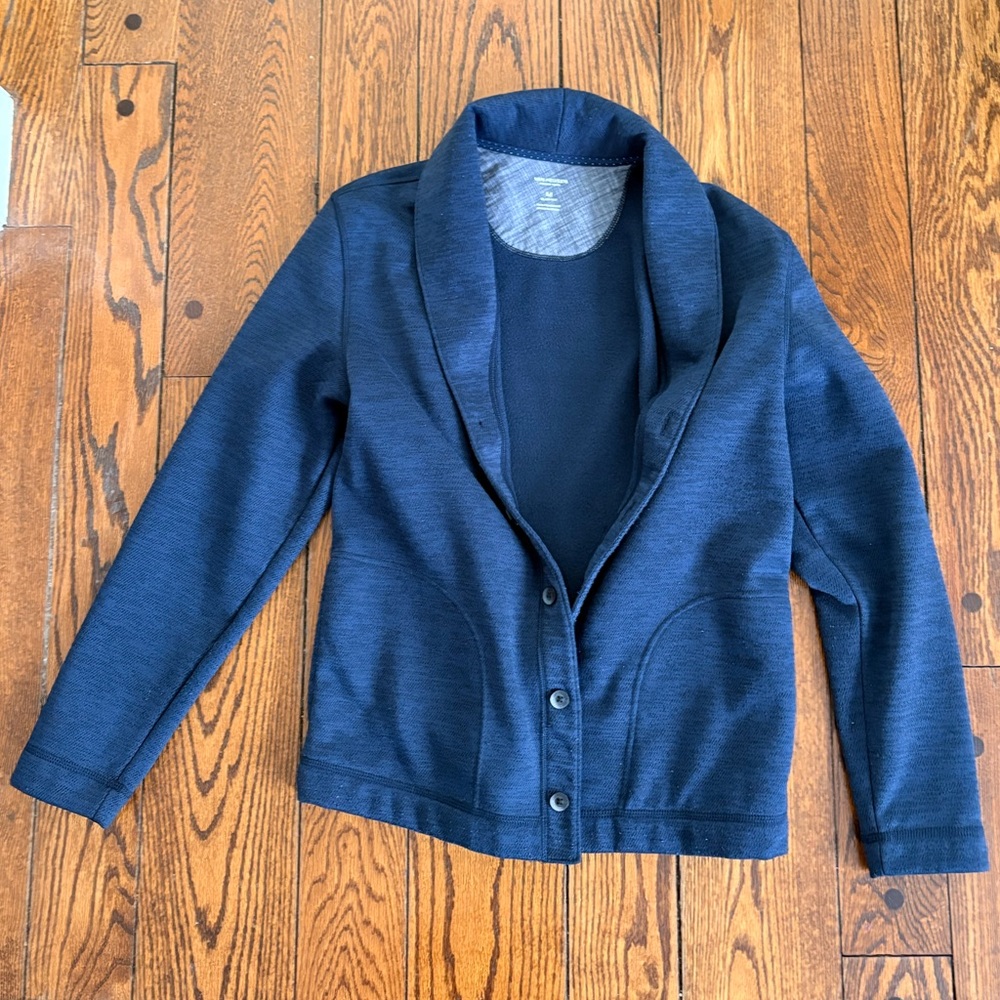 Van Heusen Dark Blue sweater Blazer -Slim fit